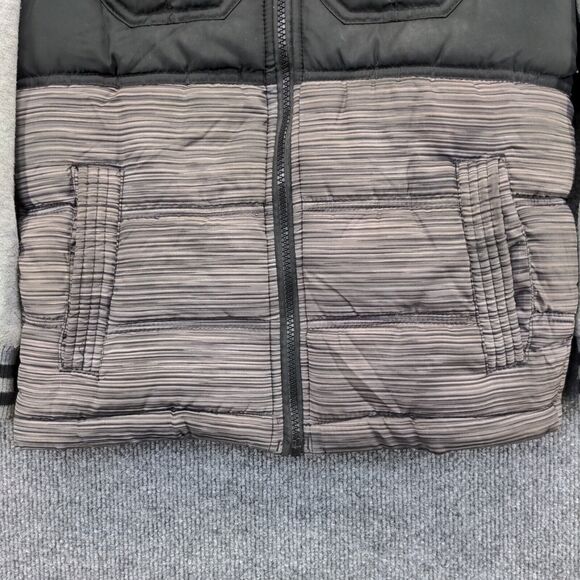 Weatherproof Boy's Puffer Jacket Blue 7 Zip Front Long Sleeve Hooded Zip Front - Picture 3 of 16